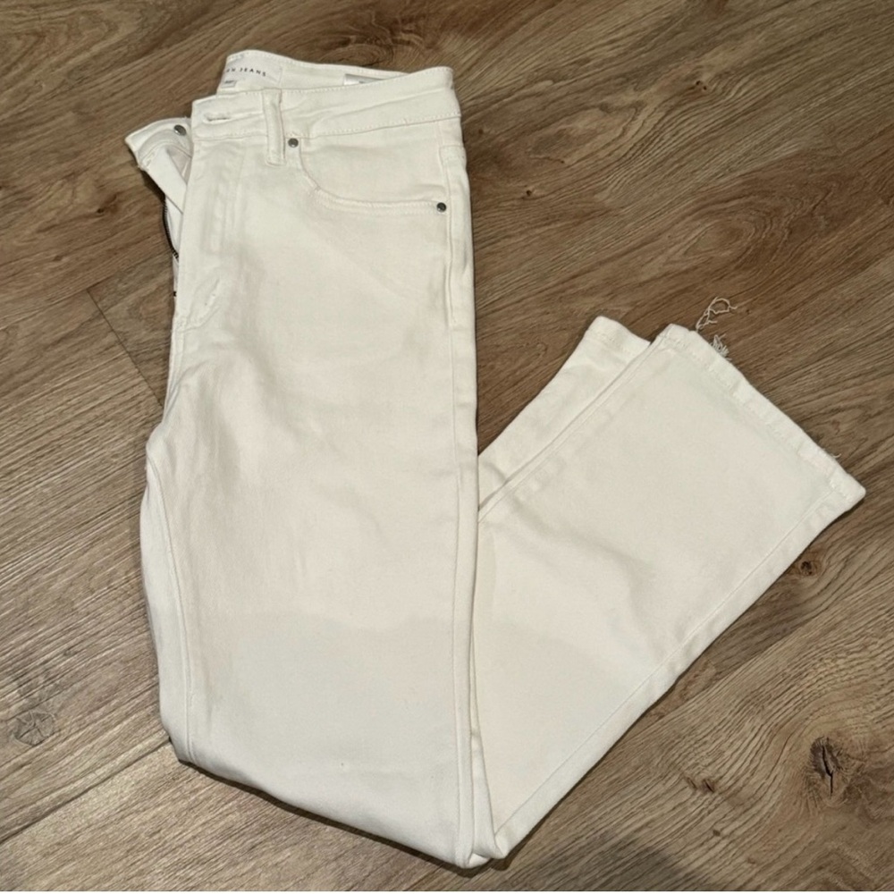 Women's White Straight-Leg Jeans